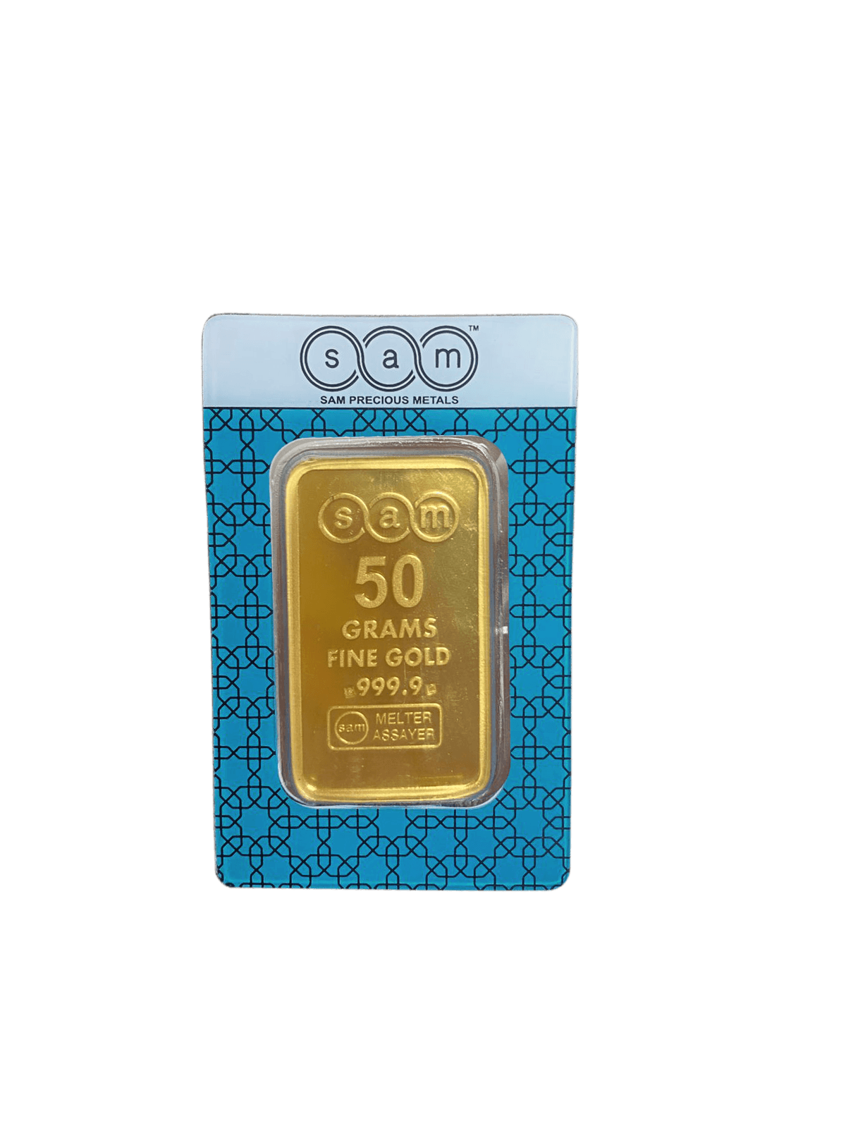 سبيكة سام 50 جرام ذهب عيار 24