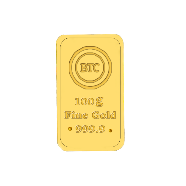 Picture of BTC 100 gram gold bar ( Elharam Elmaky )